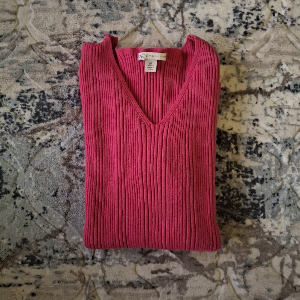 CATO Women's Pink V-Neck Sweater